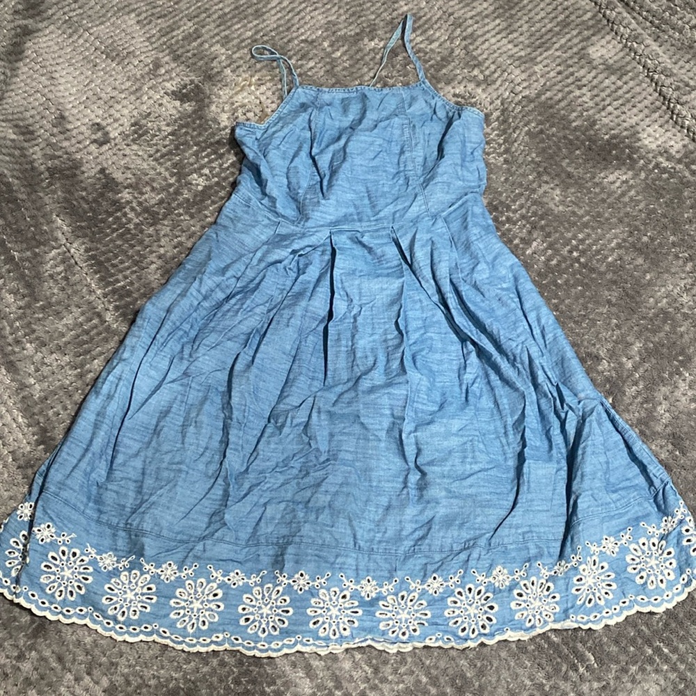Blue A-line dress
